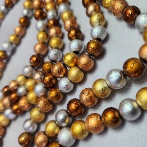 Metallic Bead Collection for Crafting